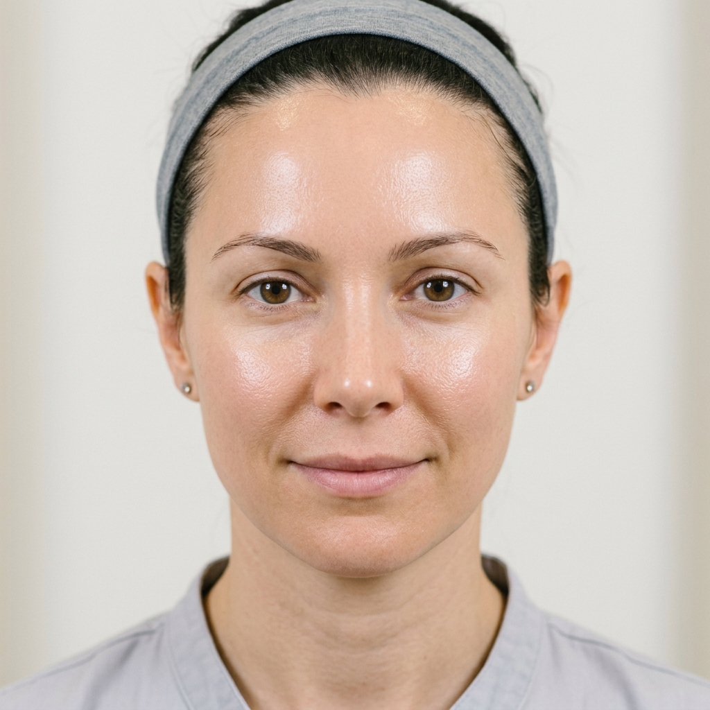 Glowing skin 6 weeks after medical chemical peels and microneedling