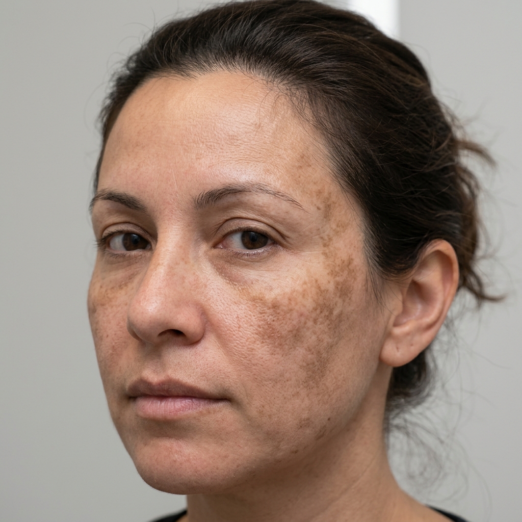 Hyperpigmentation before medical skin peels and microneedling