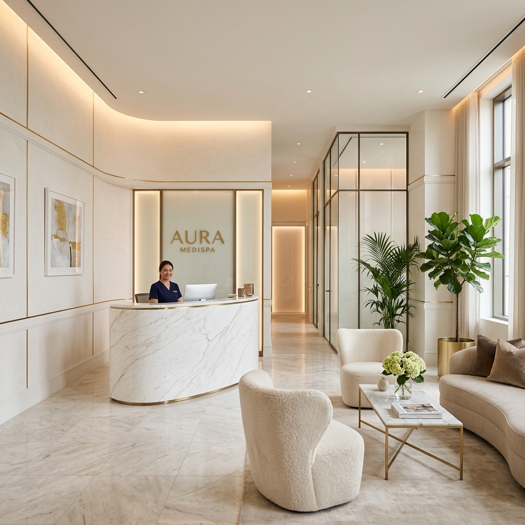 Inside New You Medical Aesthetics Premium Lobby Reception